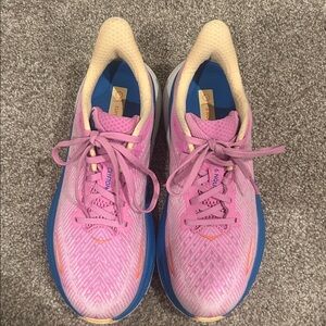 Hoka Women's Pink and Blue Athletic Shoes